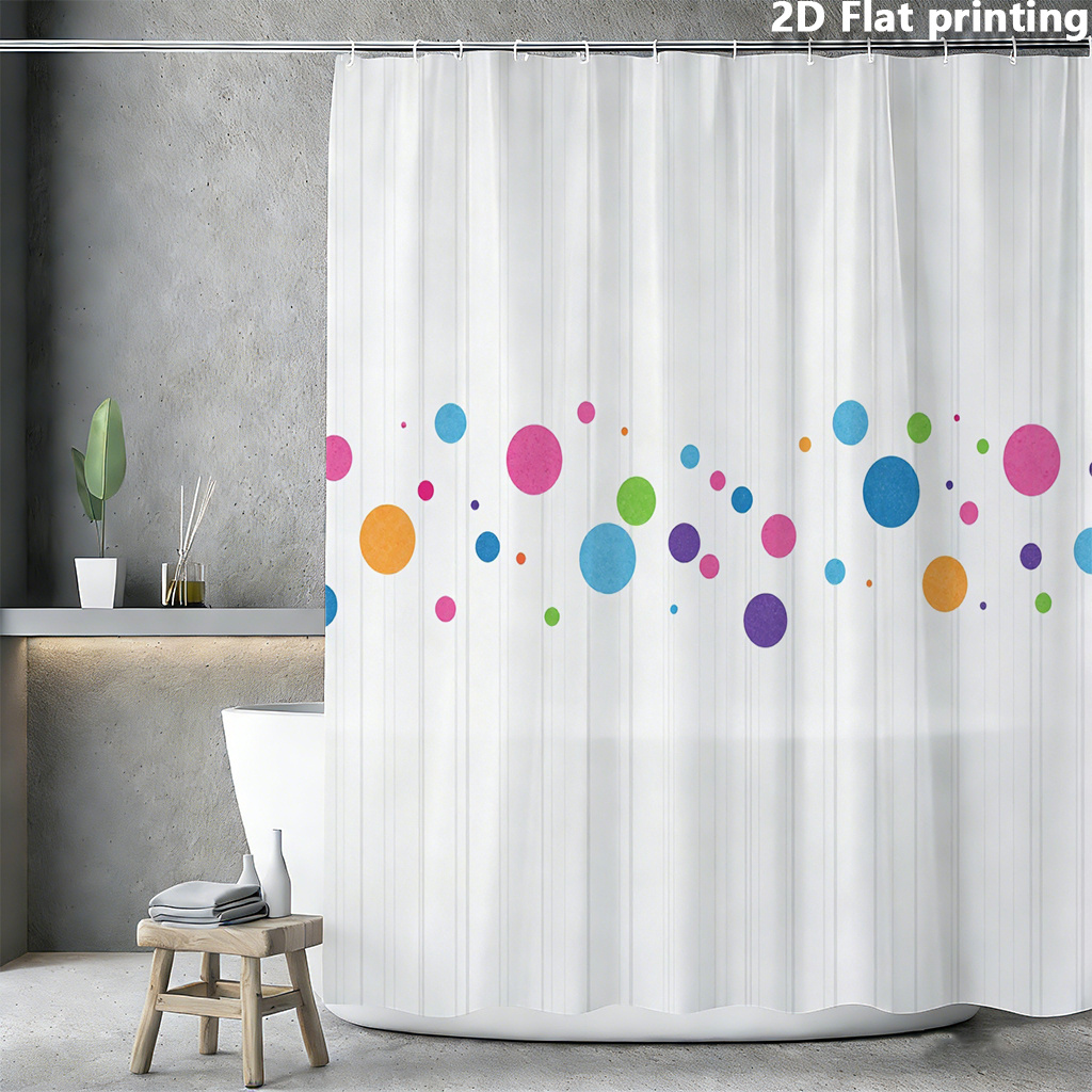 Shower Curtain Liner - 2D Flat, 1qc 2D Flat Printing