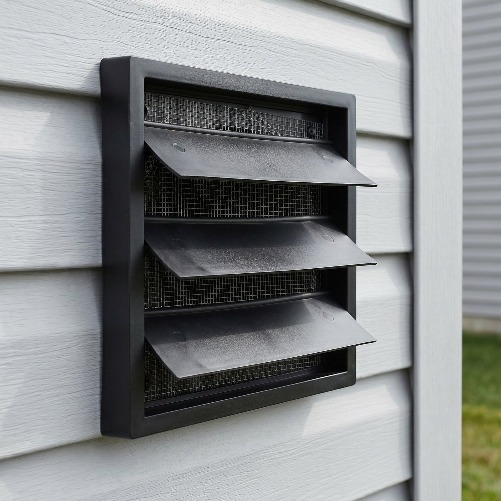 Home Bathroom Vent Fans - Louvered Grille Vent Cover ABS Plastic