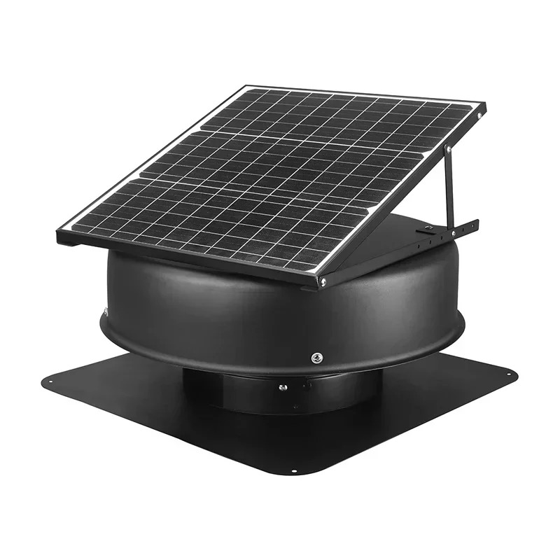 Solar Powered Attic Roof Black - огляд і ціна Home Bathroom Vent Fans