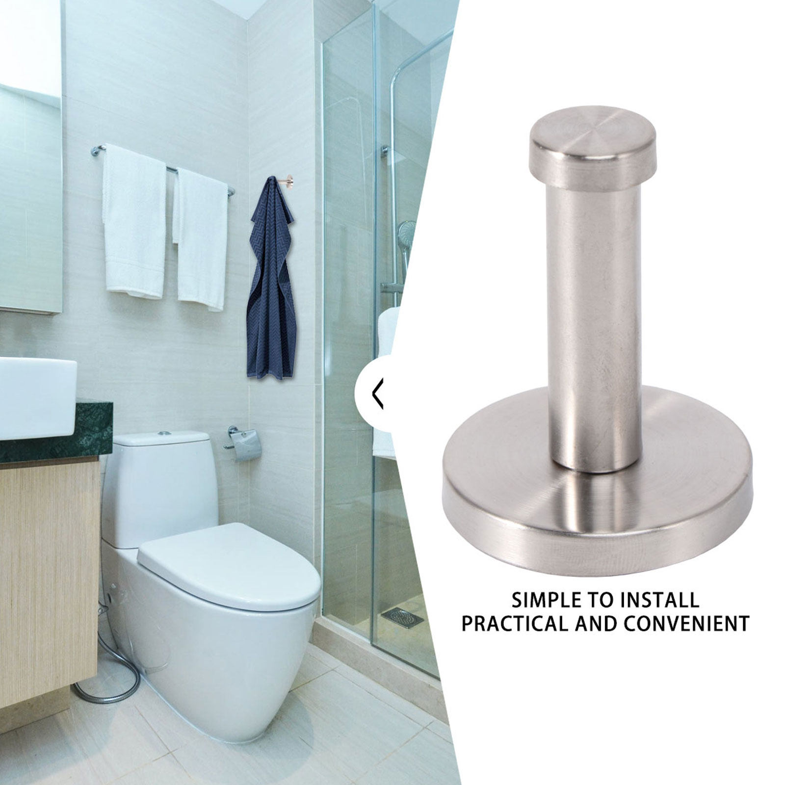 6Pcs Metal Hooks Stainless Ste - огляд і ціна Home Bathroom Design