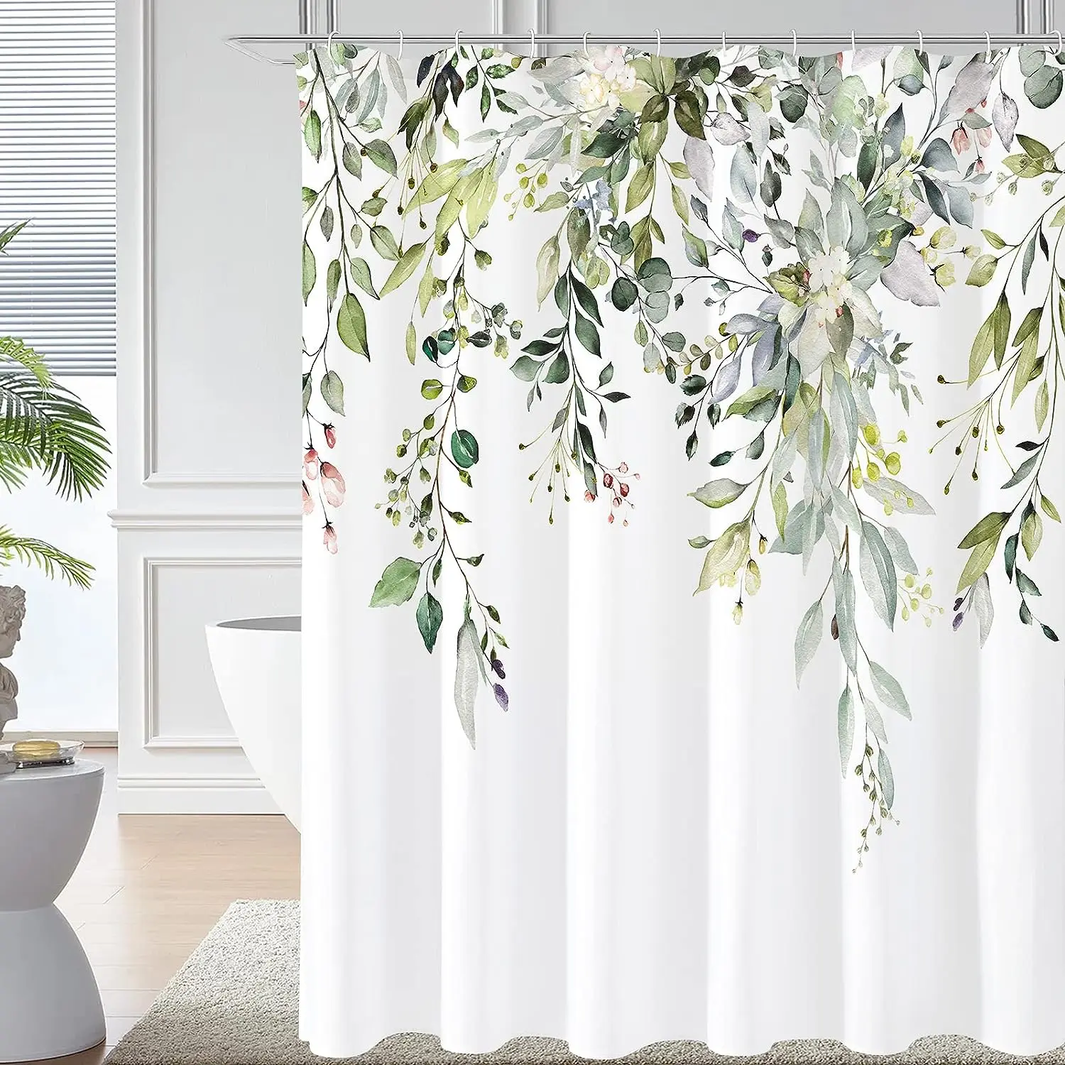 Watercolor Eucalyptus Leaf Sho - огляд і ціна Shower Curtain Liner