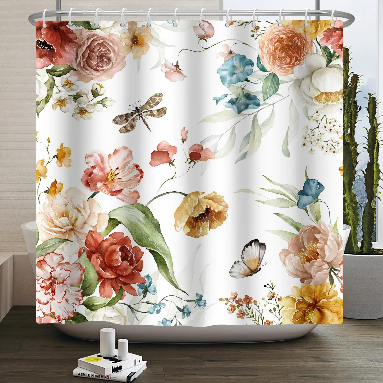 Watercolor Eucalyptus Leaf Sho - огляд і ціна Shower Curtain Liner
