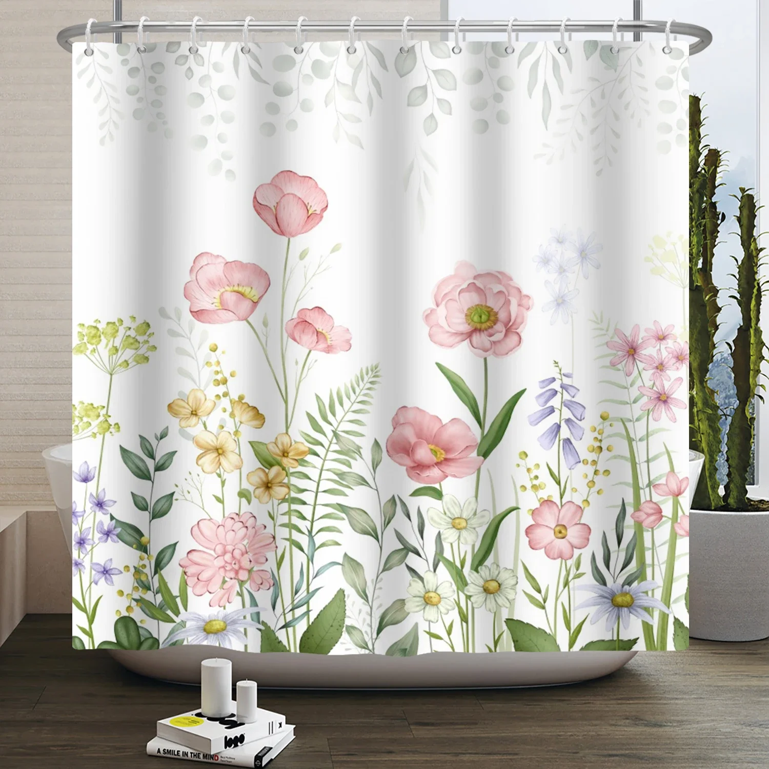 Watercolor Eucalyptus Leaf Sho - огляд і ціна Shower Curtain Liner