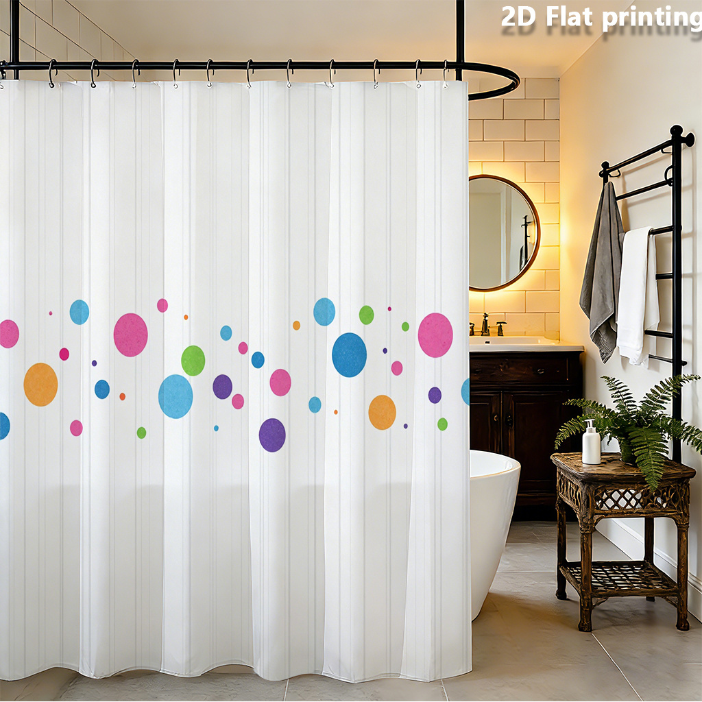 2D Flat, 1qc 2D Flat Printing  - огляд і ціна Shower Curtain Liner