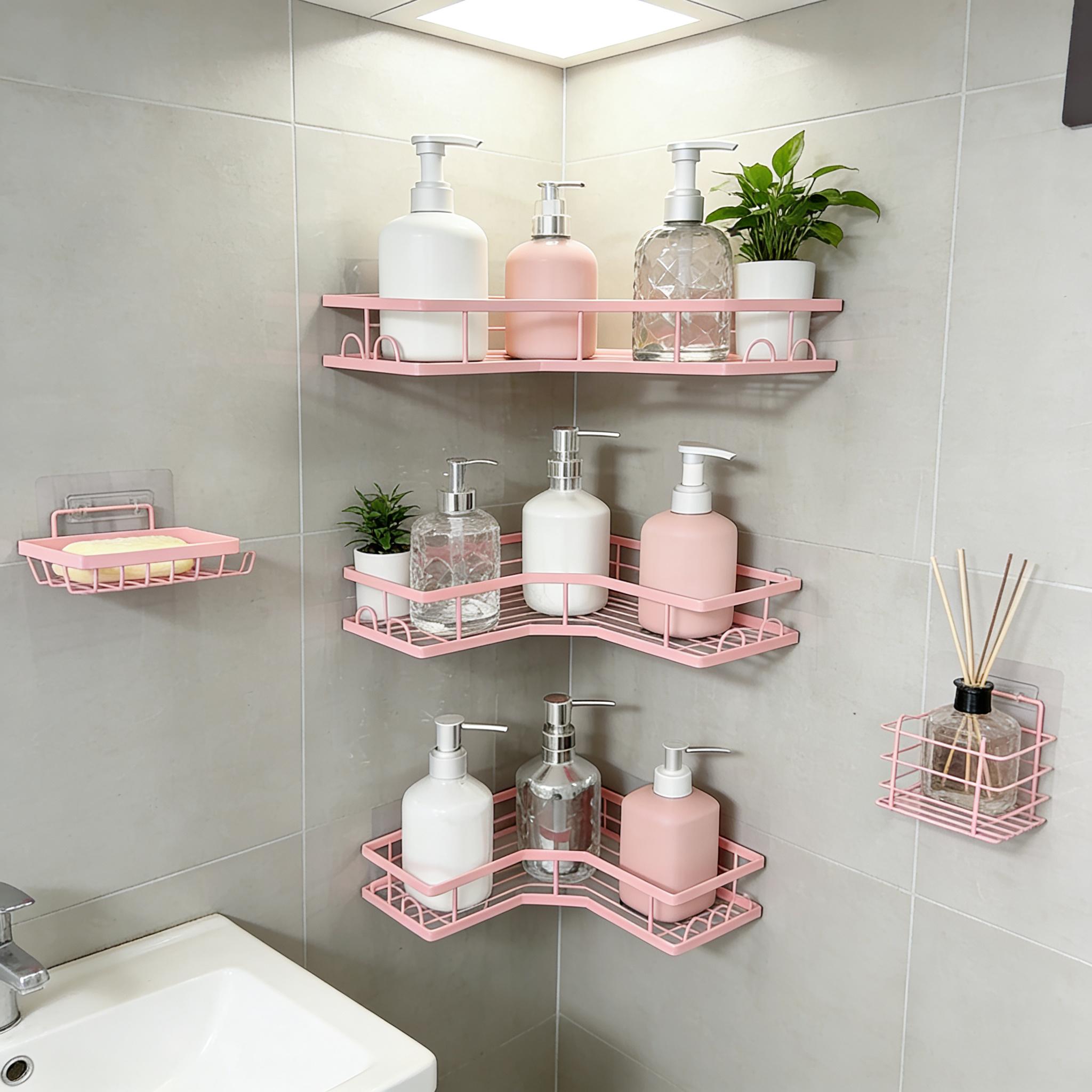 5Pcs Minimalist Pink Shower Or - огляд і ціна Home Essentials Bathroom Storage