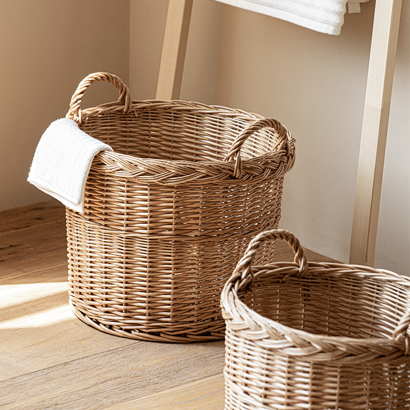 Woven Laundry Hamper with Hand - огляд і ціна Home Essentials Bathroom Storage