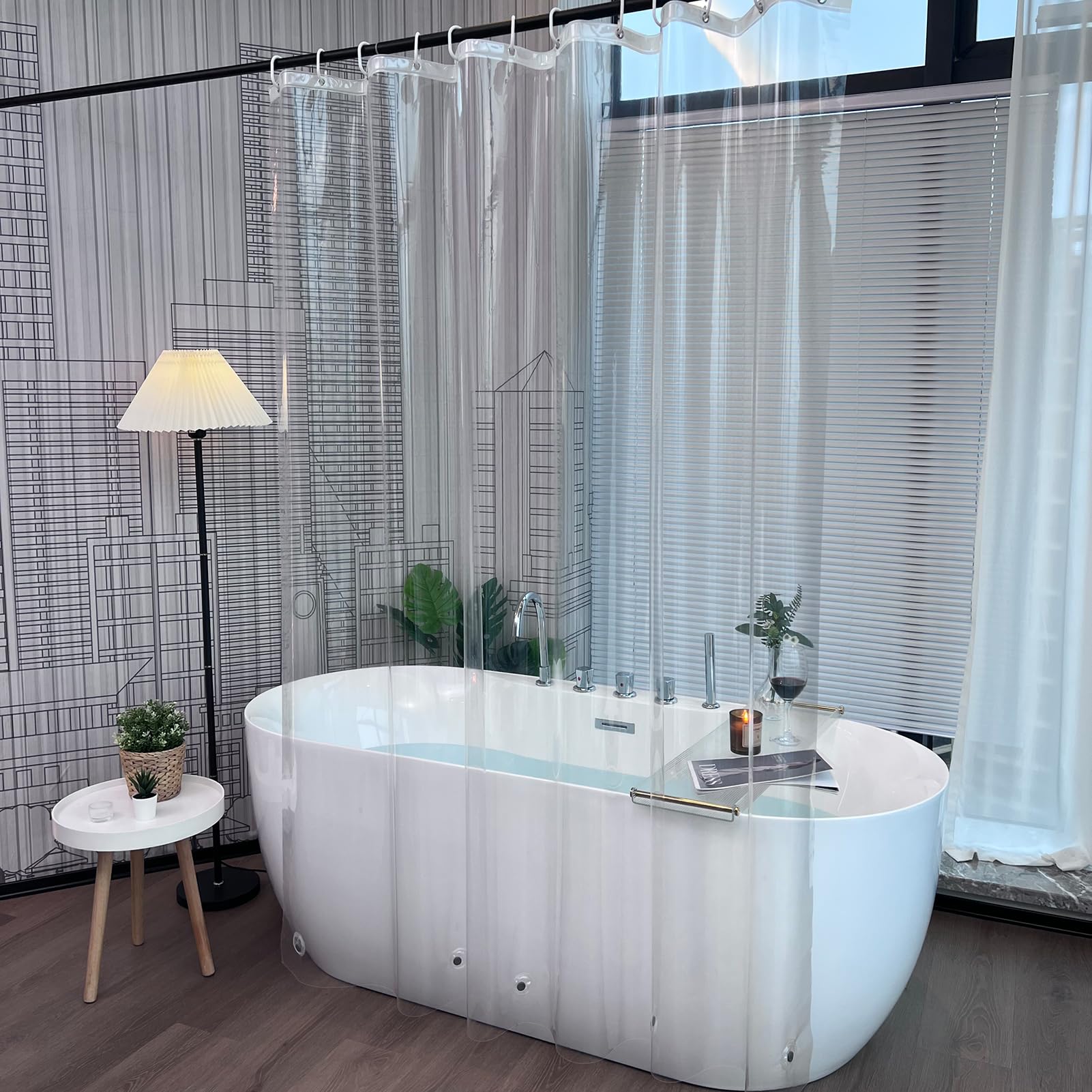 Clear Plastic Shower Curtains  - огляд і ціна Shower Curtain Liner