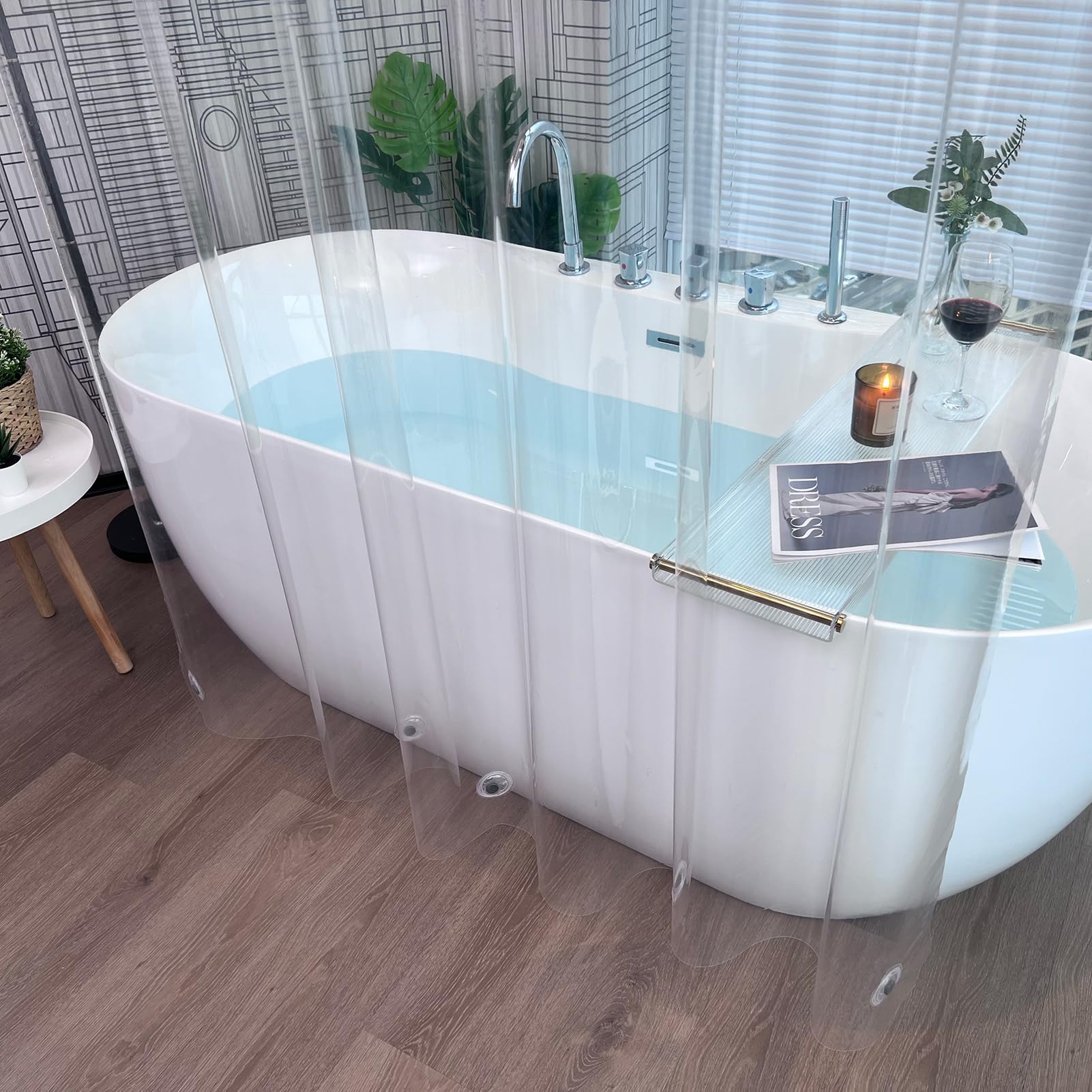 Clear Plastic Shower Curtains  - огляд і ціна Shower Curtain Liner