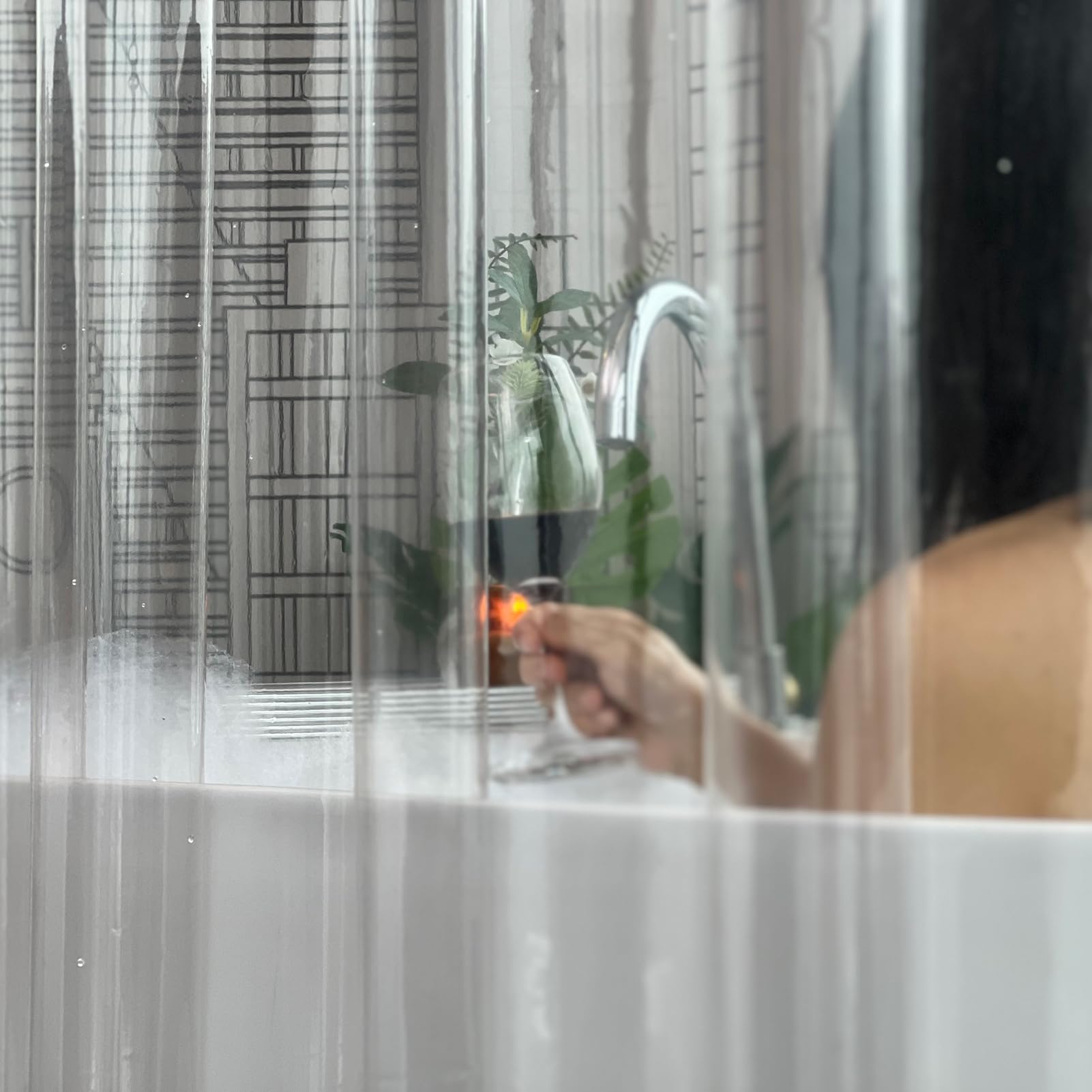 Clear Plastic Shower Curtains  - огляд і ціна Shower Curtain Liner