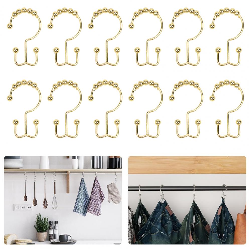 12PC Gold Metal Shower Curtain - огляд і ціна Shower Curtain Liner