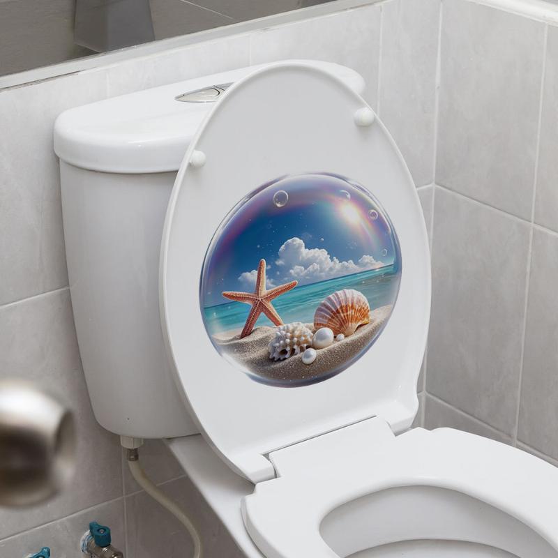 【HG】Ocean Themed Toilet Sticke - огляд і ціна Home Bathroom Design