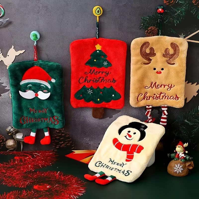 Xmas Hanging Hand Towel Coral  - огляд і ціна Home Bathroom Design