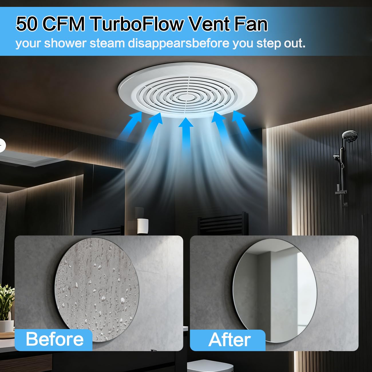 V2262-50 7 Inch Bathroom Exhau - огляд і ціна Home Bathroom Vent Fans