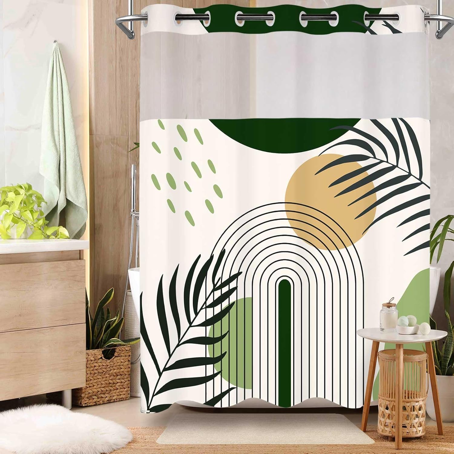 No Hook Shower Curtain with Sn - огляд і ціна Shower Curtain Liner
