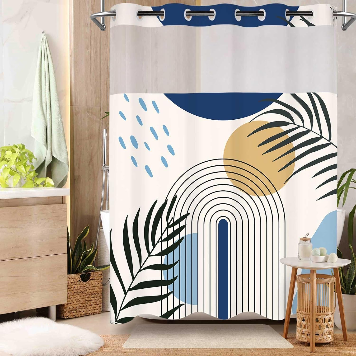 No Hook Shower Curtain with Sn - огляд і ціна Shower Curtain Liner