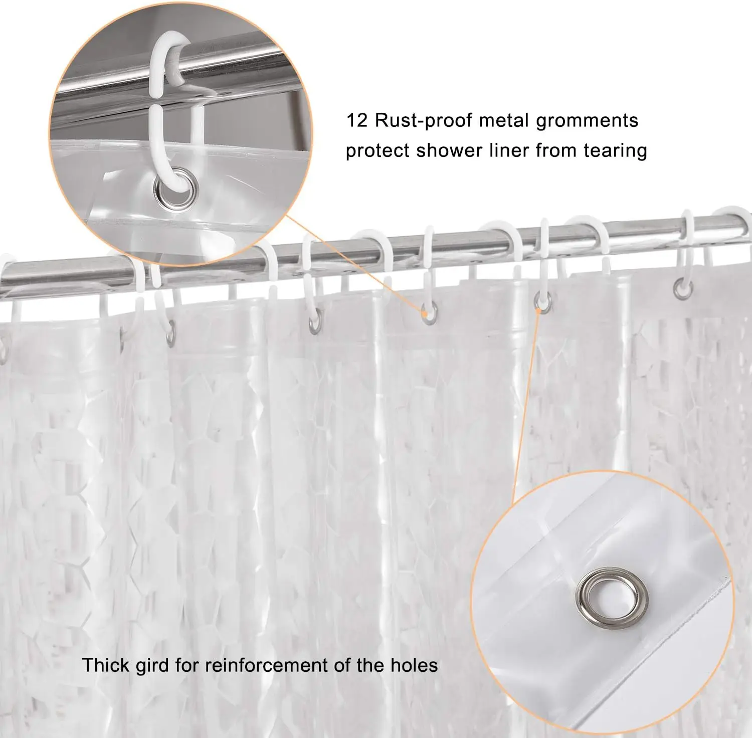 3D Water Cube Shower Curtain L - огляд і ціна Shower Curtain Liner