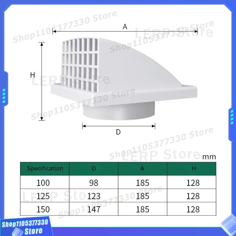 Flexible ABS Plastic Wall Vent - огляд і ціна Home Bathroom Vent Fans