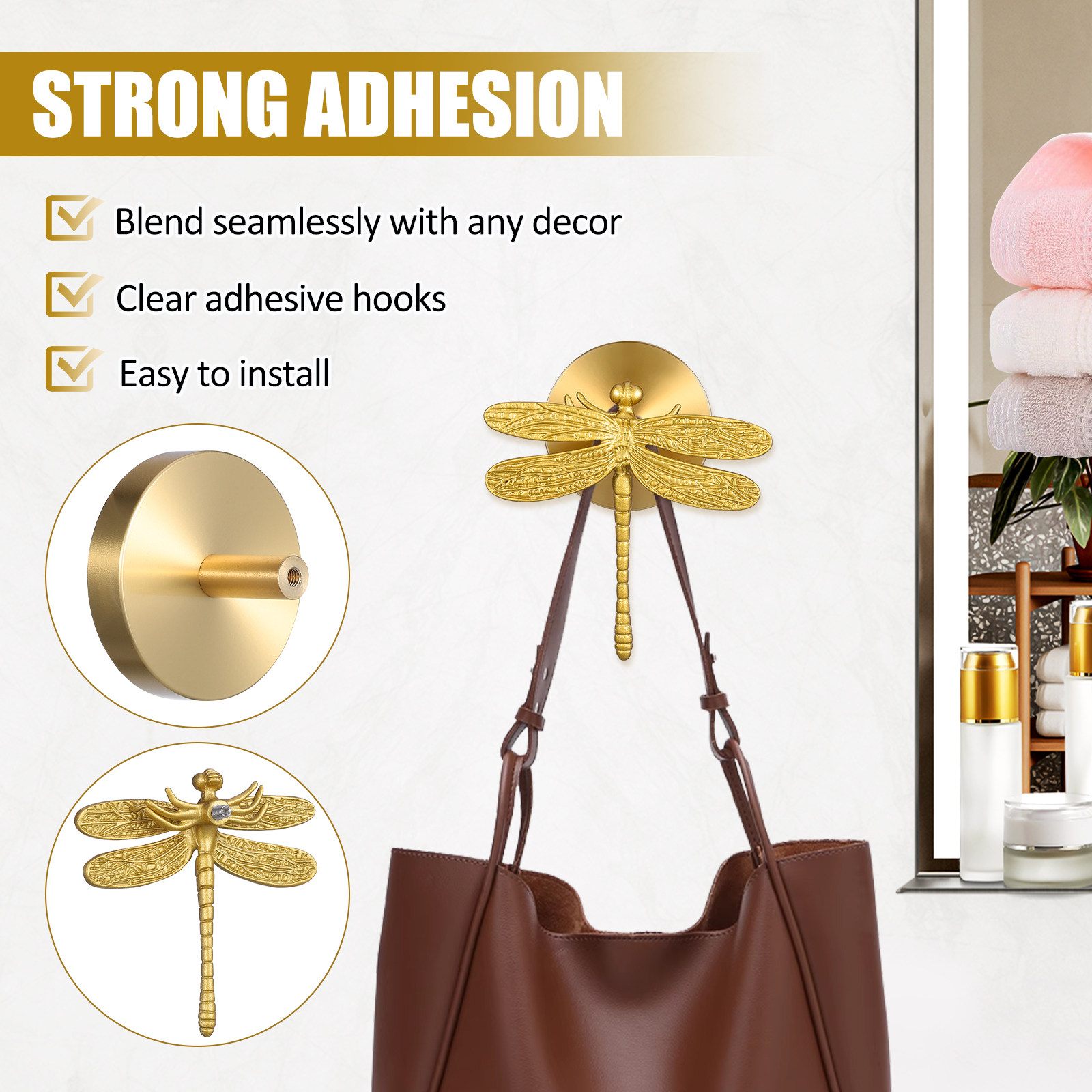 Wall Mounted Coat Hook Brass D - огляд і ціна Home Bathroom Design