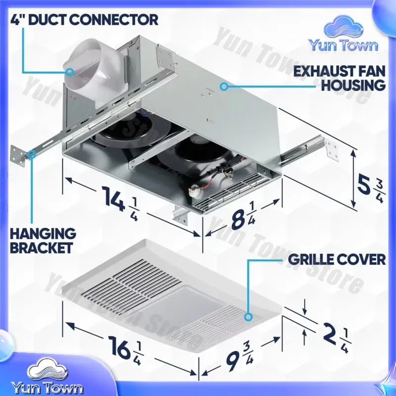 for Bathroom Exhaust Fan with  - огляд і ціна Home Bathroom Vent Fans