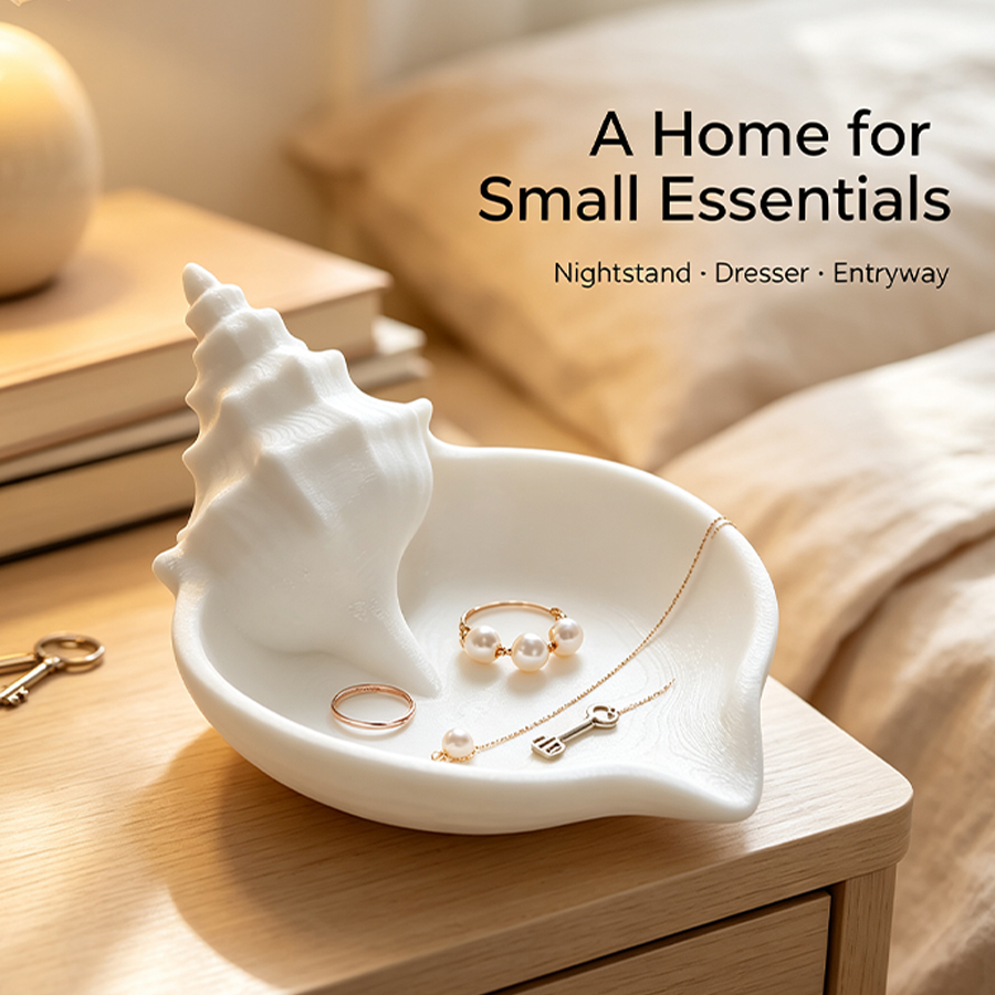 Nordic Style Matte White Conch - огляд і ціна Home Essentials Bathroom Storage