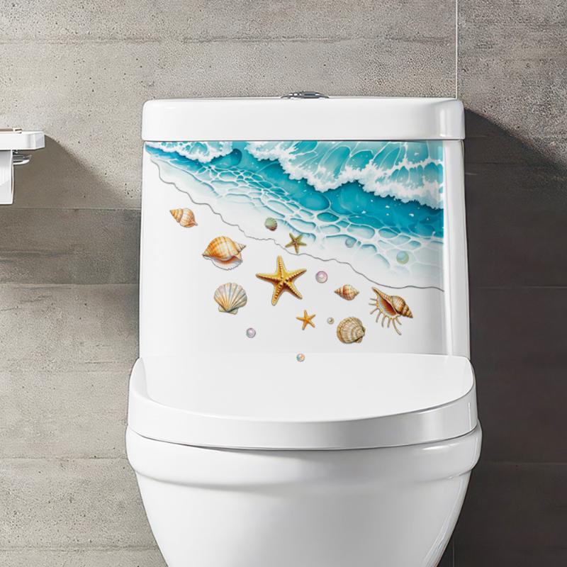Ocean Themed Toilet Sticker Wa - огляд і ціна Home Bathroom Design
