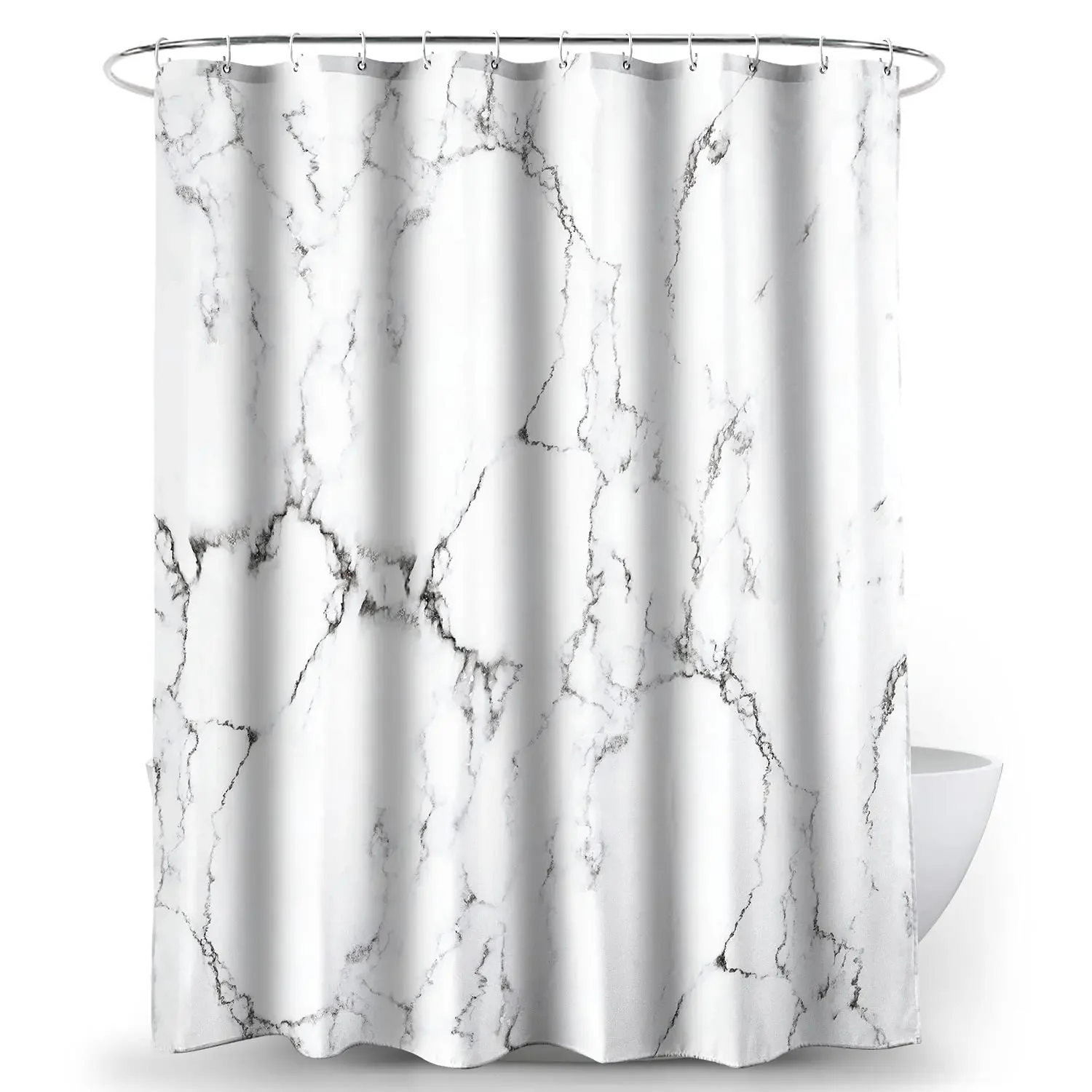 Grey Gold Marble Ink Texture S - огляд і ціна Shower Curtain Liner
