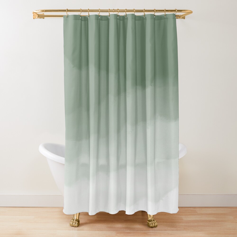 Sage Green Watercolor Ombre Sh - огляд і ціна Shower Curtain Liner