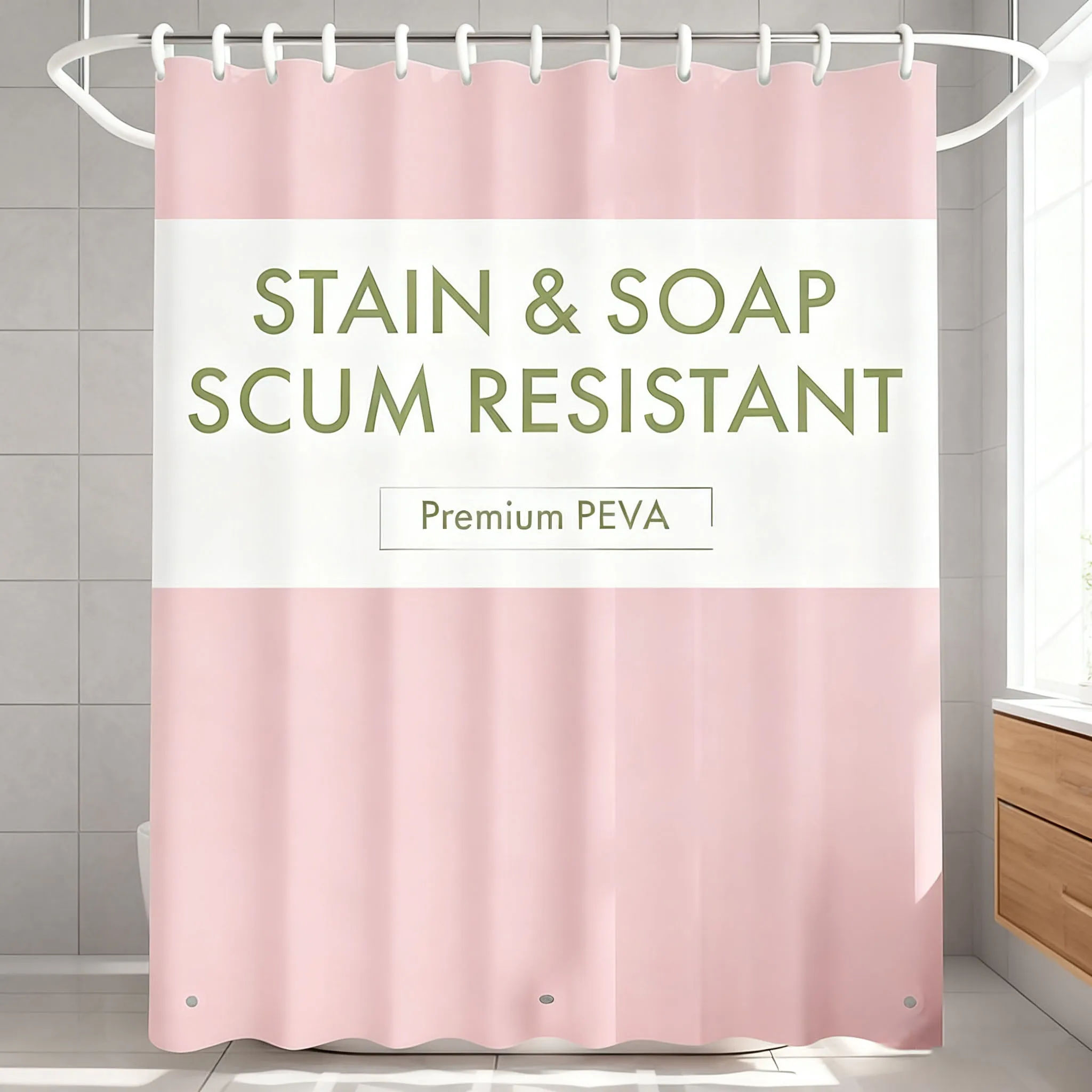 1PC Lightweight PEVA Shower Cu - огляд і ціна Shower Curtain Liner