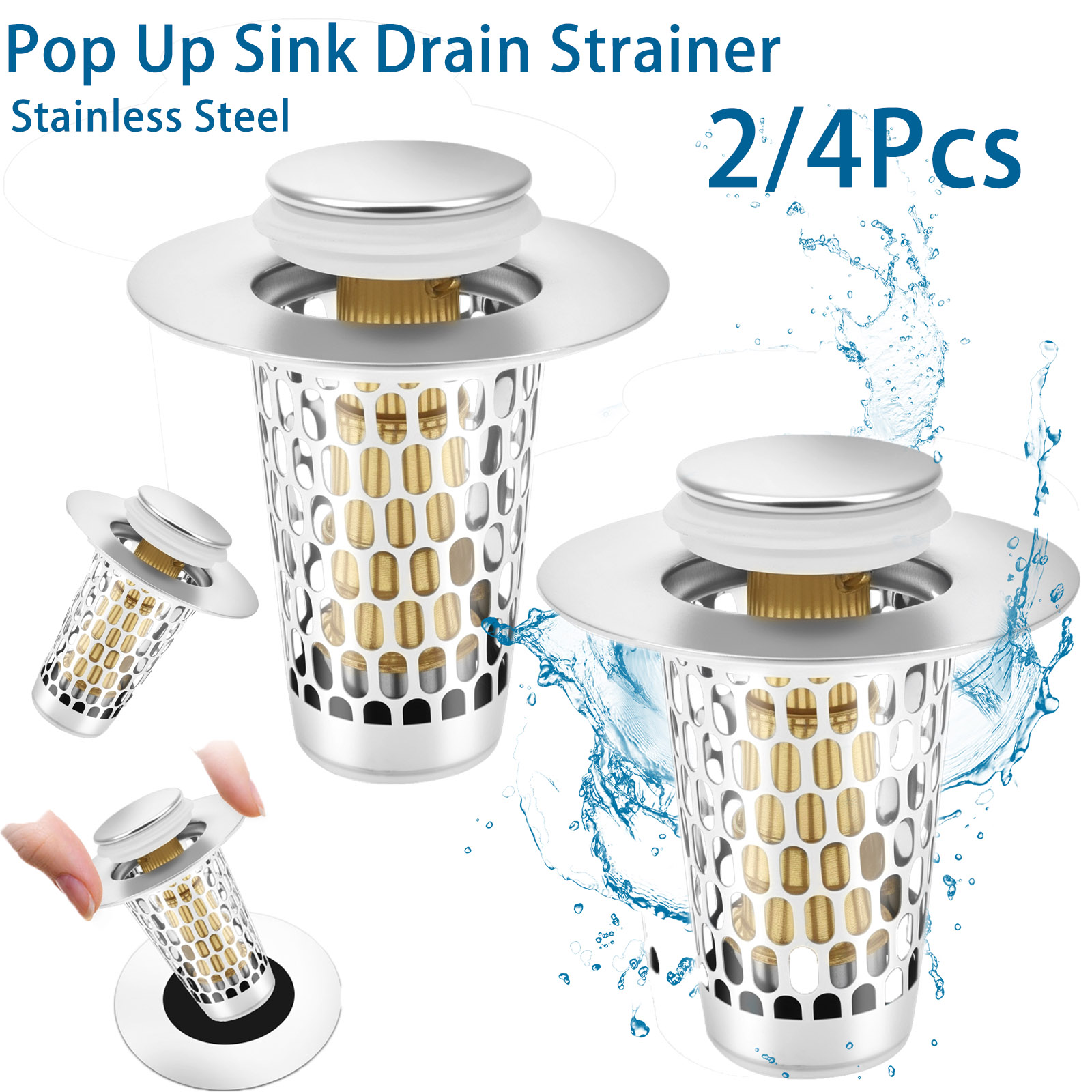 2/4Pc Pop Up Sink Drain Strain - огляд і ціна Drain Hair Catcher