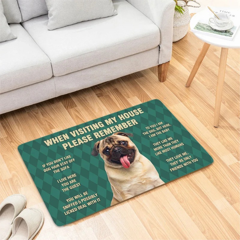 Dog Funny Door Mat Small Carpe - огляд і ціна Home Bathroom Reno