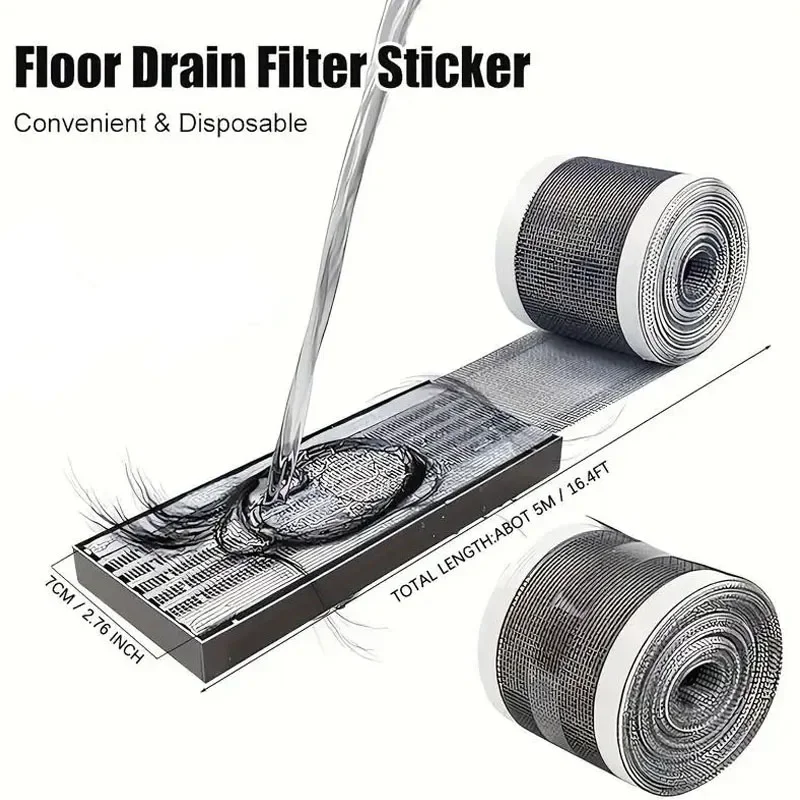 1-3Rolls Cutable Shower Drain  - огляд і ціна Drain Hair Catcher
