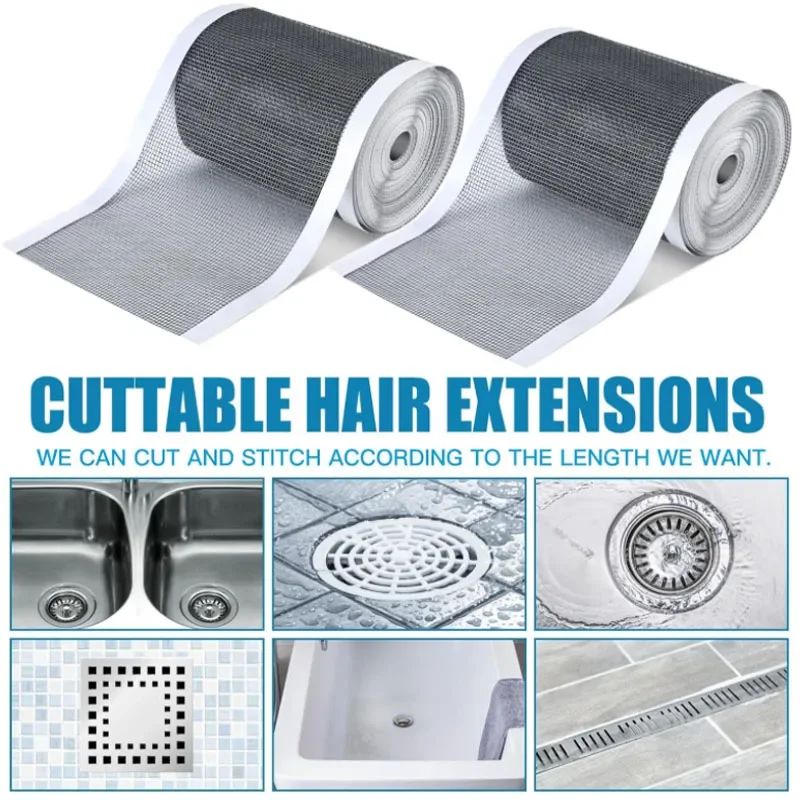 1-3Rolls Cutable Shower Drain  - огляд і ціна Drain Hair Catcher