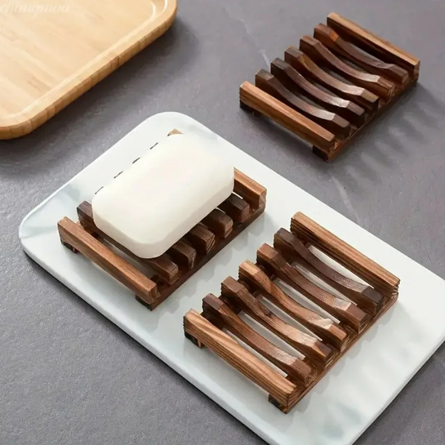 Natural Bamboo Soap Holder, Wo - огляд і ціна Home Essentials Bathroom Storage