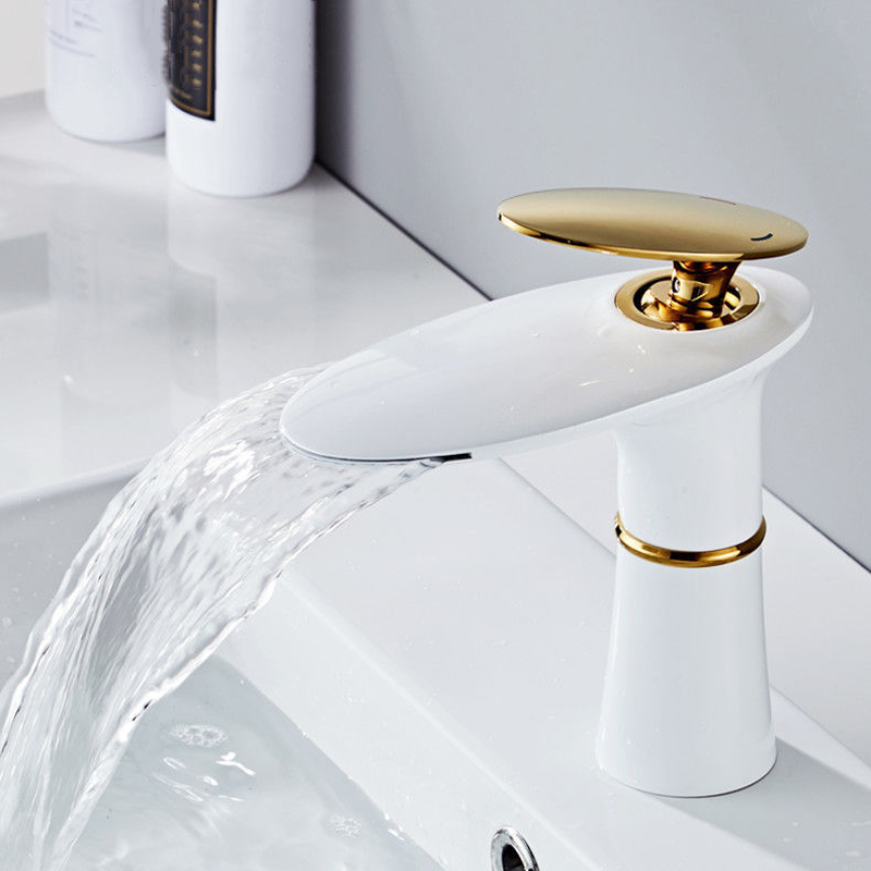 Waterfall Basin Faucet White G - огляд і ціна Home Hardware Bathroom Faucets