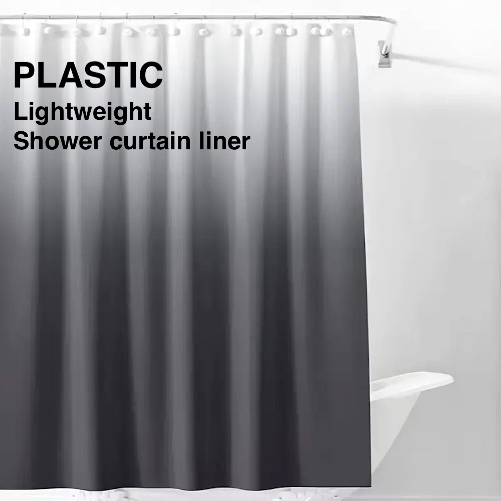 1Pc Gray Gradient Shower Curta - огляд і ціна Shower Curtain Liner