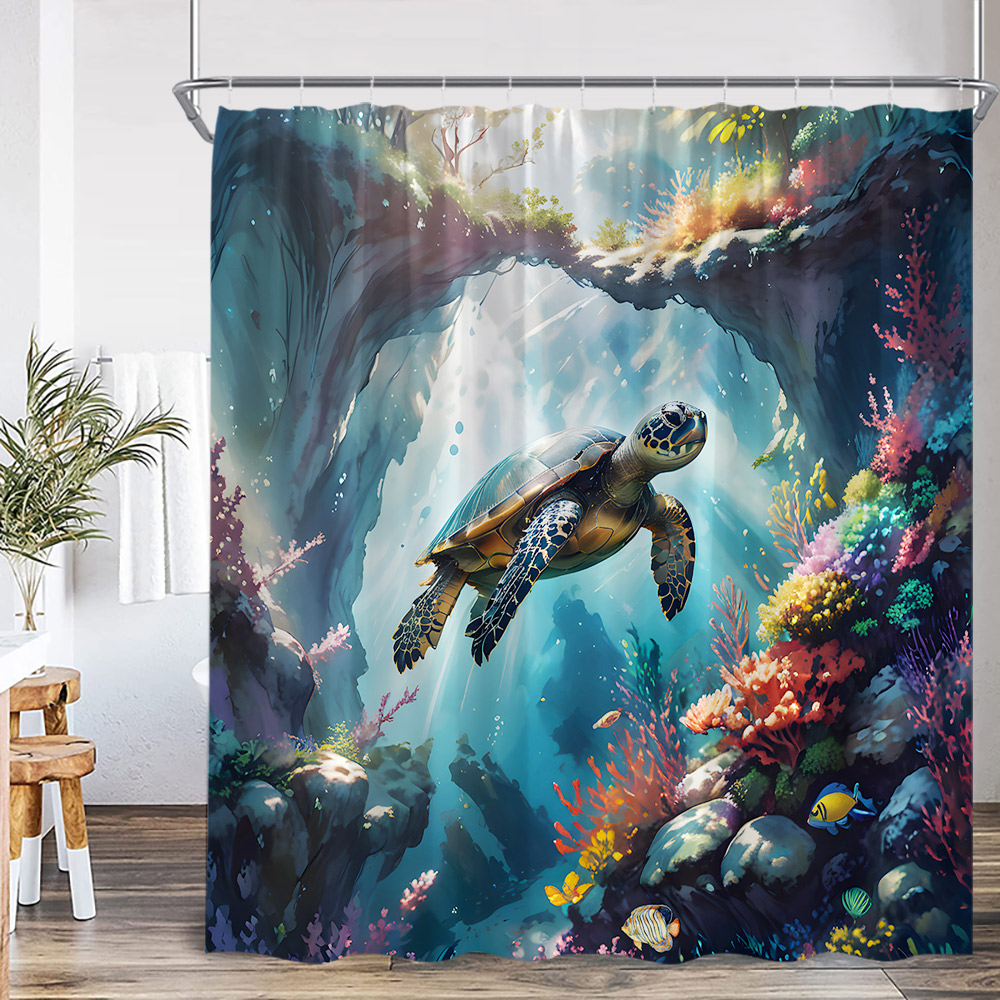 Sea Animals Shower Curtain 3D  - огляд і ціна Shower Curtain Liner