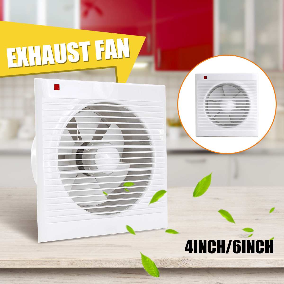 4 Inch 6 Inch 8 Inch 220V Mute - огляд і ціна Home Bathroom Exhaust Fan