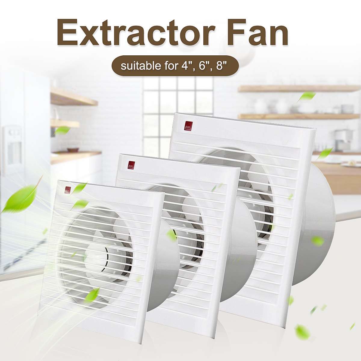 4 Inch 6 Inch 8 Inch 220V Mute - огляд і ціна Home Bathroom Exhaust Fan