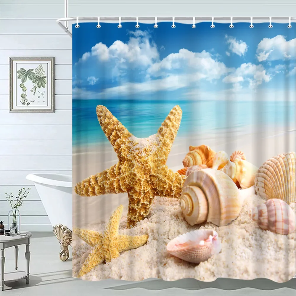 Seashell Shower Curtain Summer - огляд і ціна Shower Curtain Liner